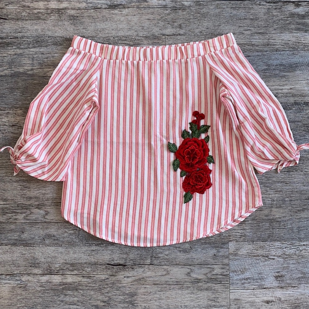 Ces Femme Off Shoulder Striped Top
